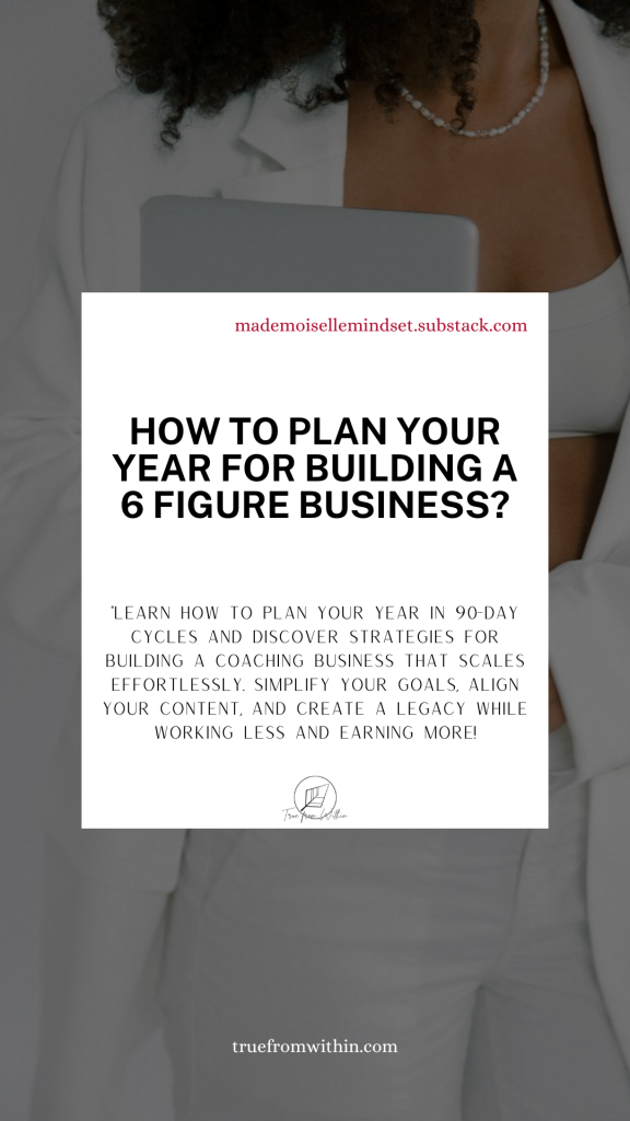 how to plan your year